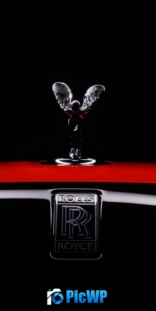 Rolls-Royce Dawn Black Badge Spirit of Ecstasy 3K Mobile Wallpaper