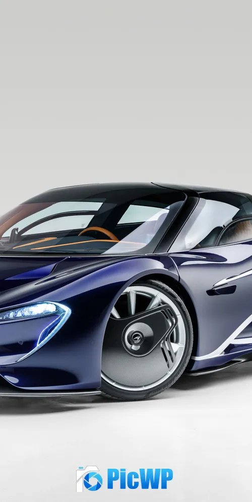 McLaren Speedtail White background 3K Mobile Wallpaper