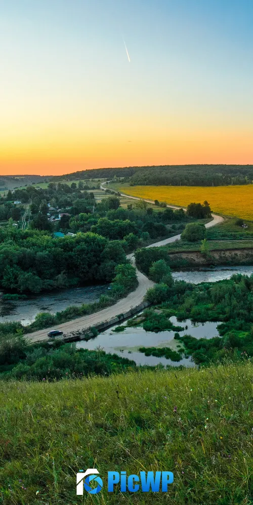River Countryside 3K Mobile Wallpaper