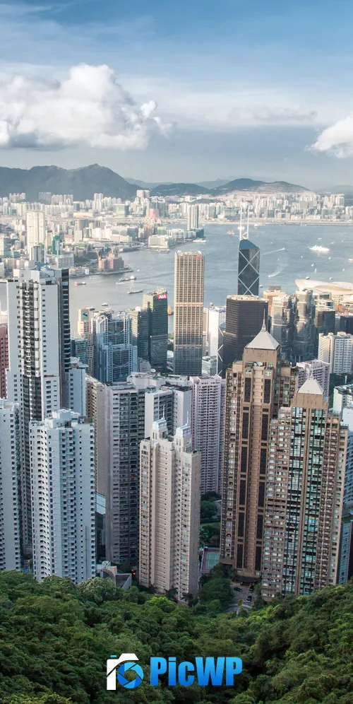 Hong Kong City Victoria Peak 3K Mobile Wallpaper