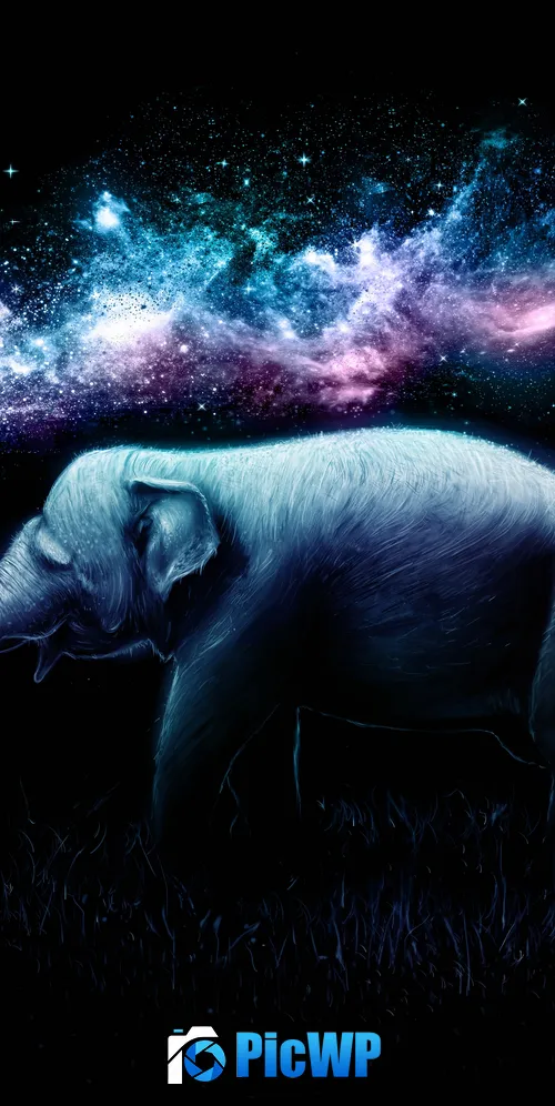 Elephant Colorful 3K Mobile Wallpaper