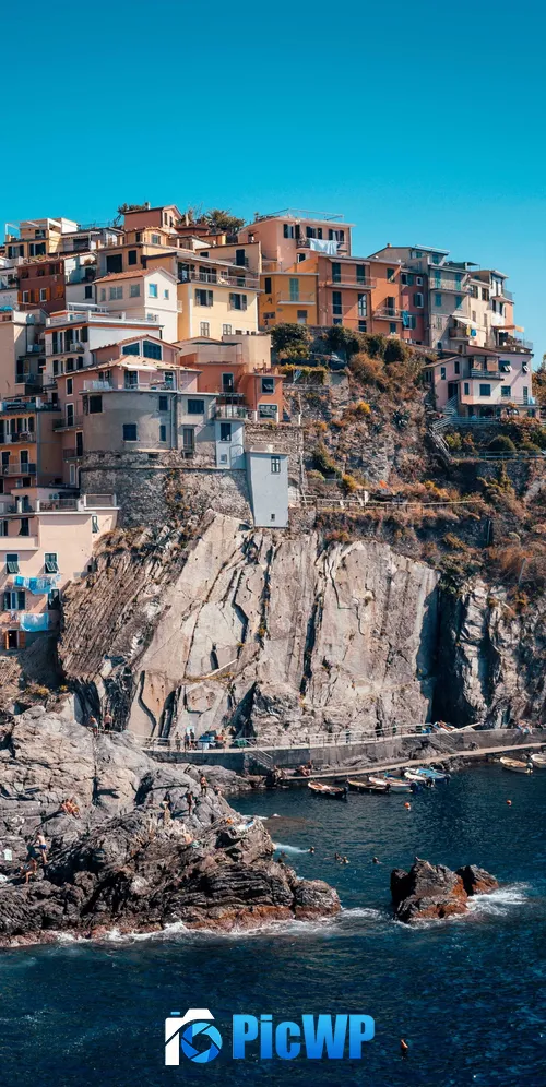 Cinque Terre Coastline 3K Mobile Wallpaper