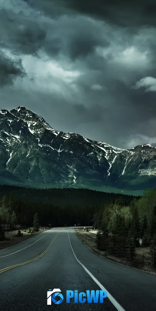 Endless Road Canadian Rockies 3K Mobile Wallpaper
