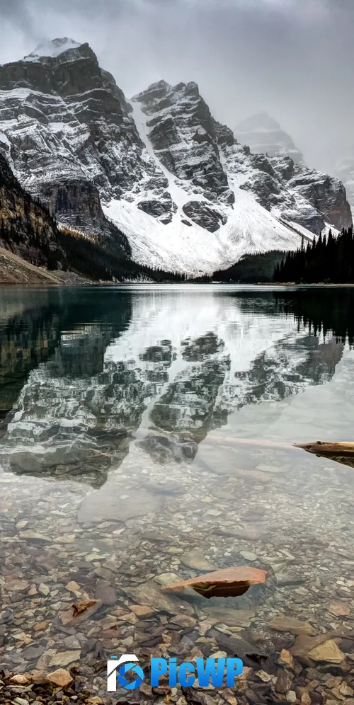 Moraine Lake Clear water 3K Mobile Wallpaper