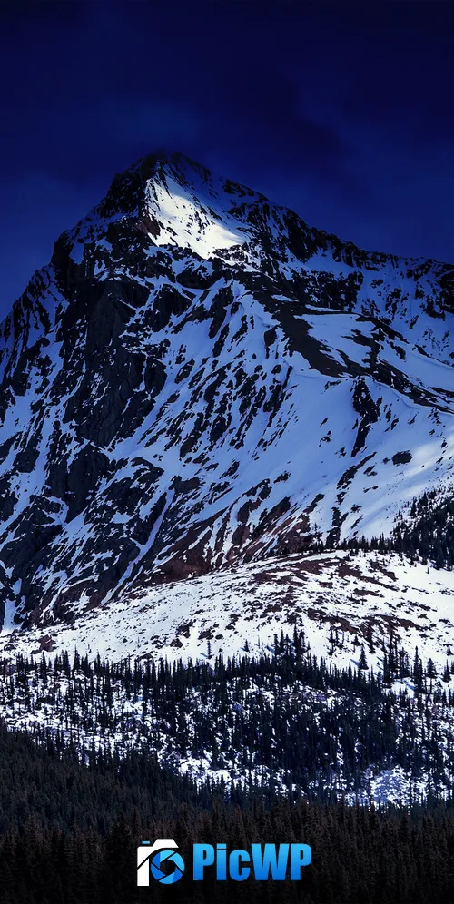 Glacier mountains Forest 3K Mobile Wallpaper