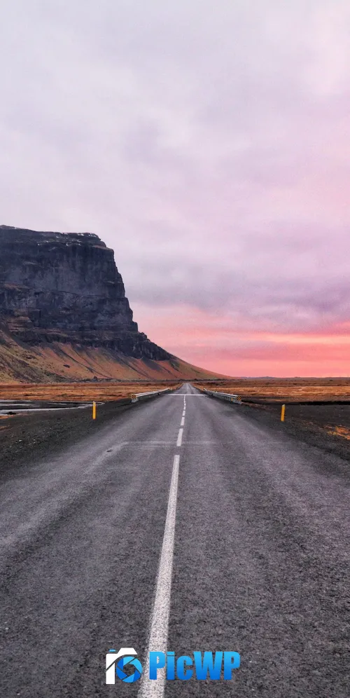 Open Road Cliff 3K Mobile Wallpaper