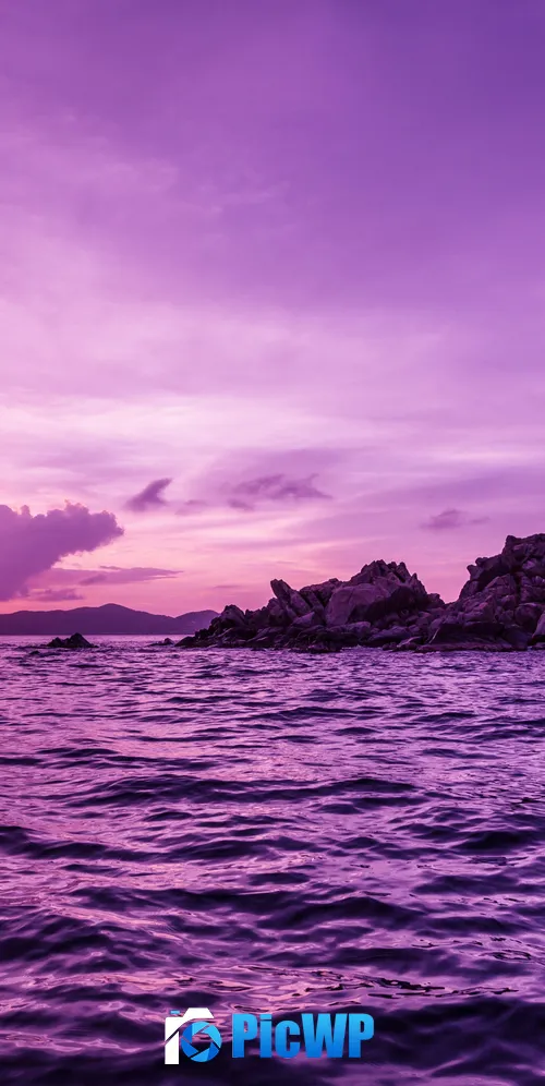 British Virgin Islands Purple sky 3K Mobile Wallpaper