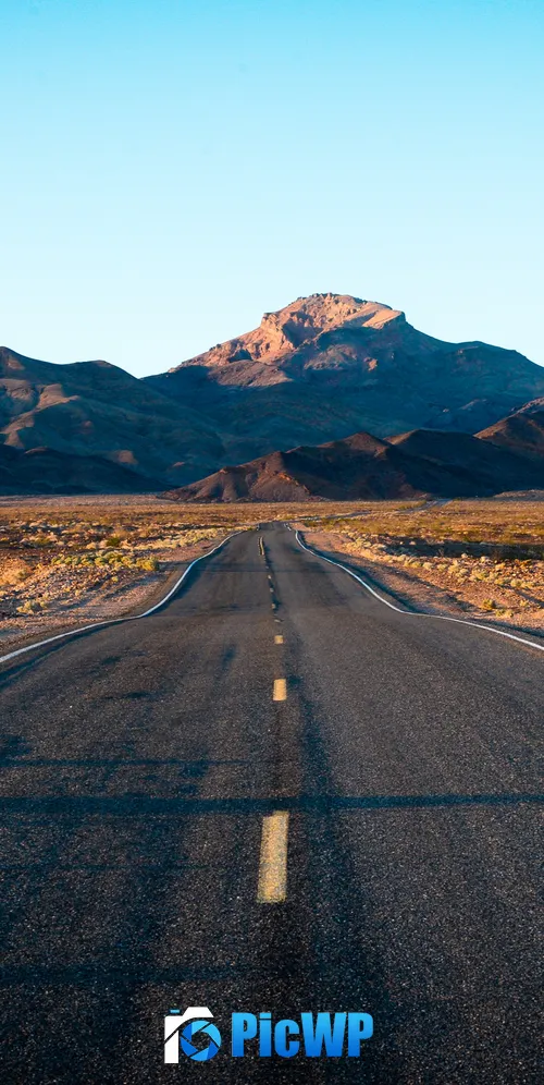 Endless Road Mountain range 3K Mobile Wallpaper
