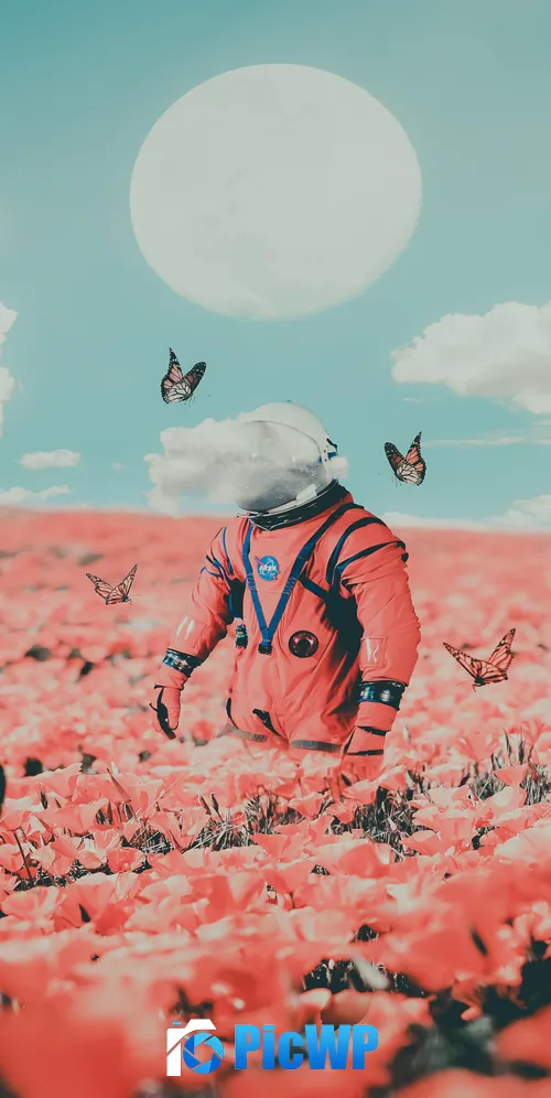 Astronaut 3K Mobile Wallpaper