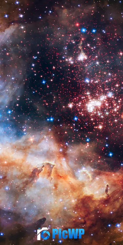 Westerlund 2 Celestial fireworks 3K Mobile Wallpaper