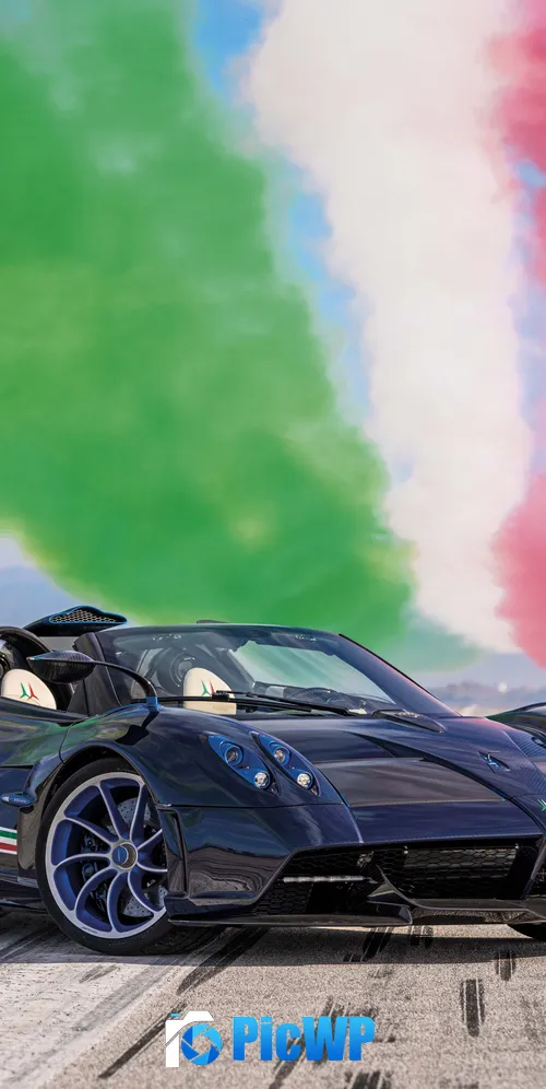 Pagani Huayra Tricolore 2021 3K Mobile Wallpaper