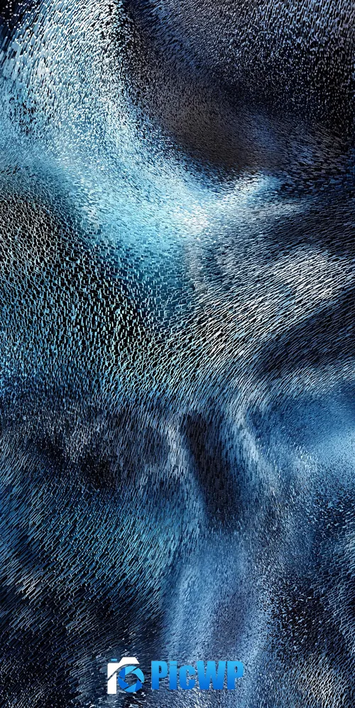Blue Particles Swarm 3K Mobile Wallpaper