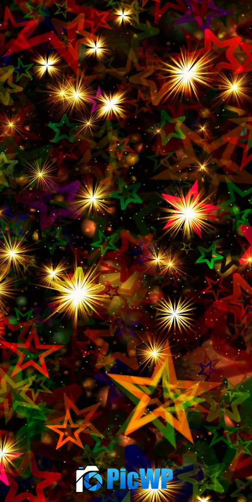 Christmas Stars Christmas decoration 3K Mobile Wallpaper