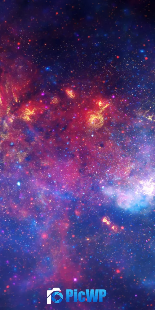 Galactic Center Cosmology 3K Mobile Wallpaper