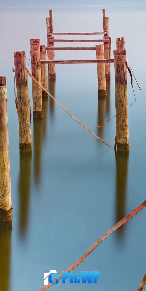 Broken Pier Body of Water 3K Mobile Wallpaper