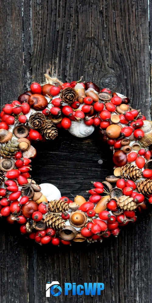 Christmas decoration Garland 3K Mobile Wallpaper