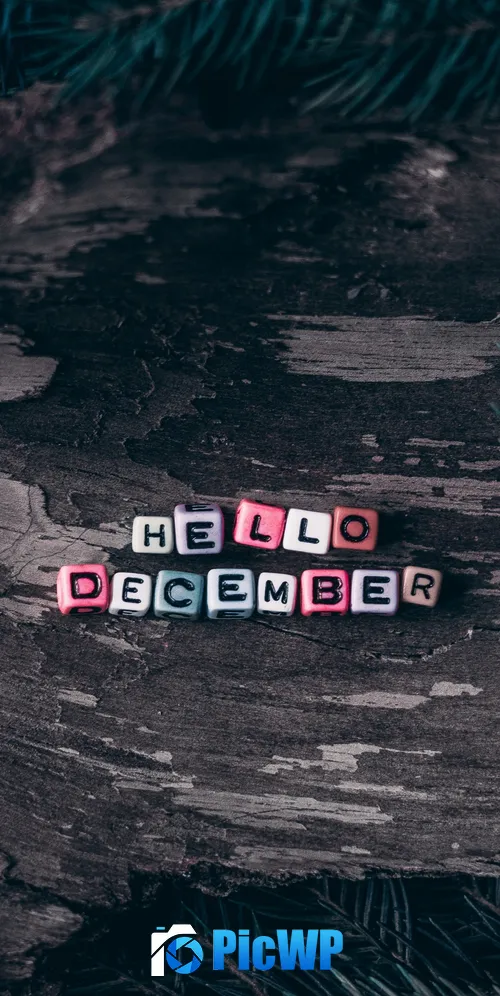 Hello December Dice 3K Mobile Wallpaper