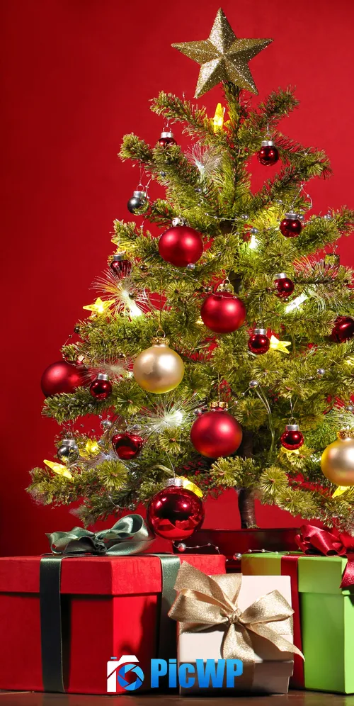 Christmas tree Christmas decoration 3K Mobile Wallpaper