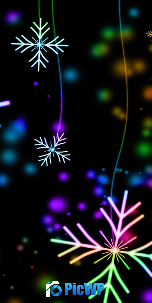 Snowflakes Winter 3K Mobile Wallpaper