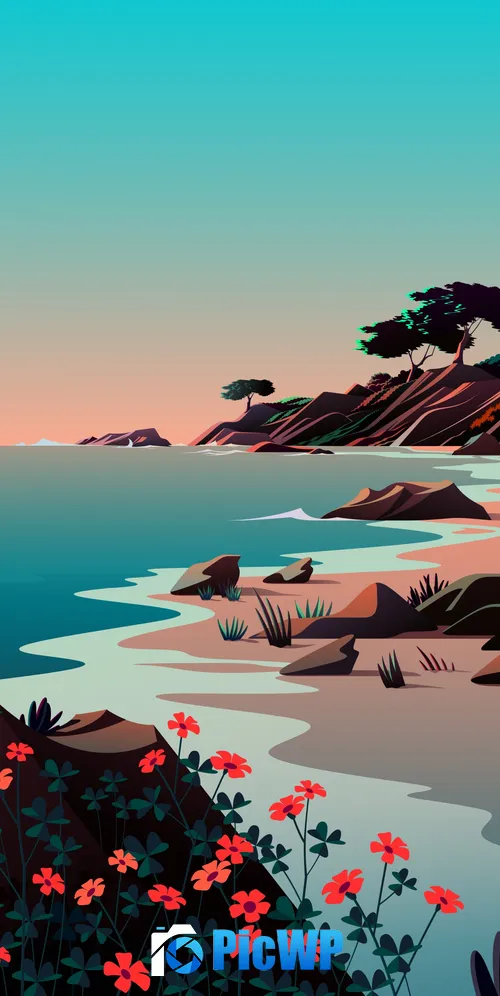 Aesthetic Beach 3K Mobile Wallpaper