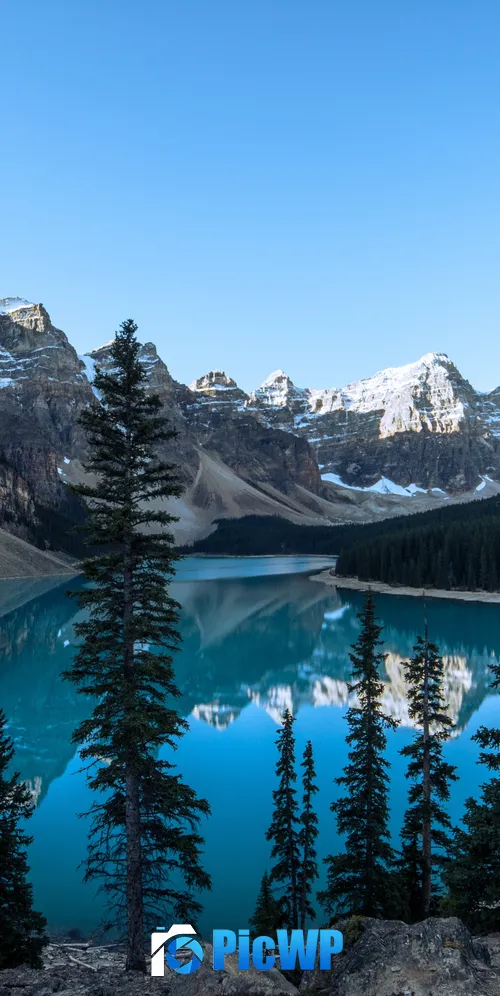 Moraine Lake Glacier mountains 3K Mobile Wallpaper