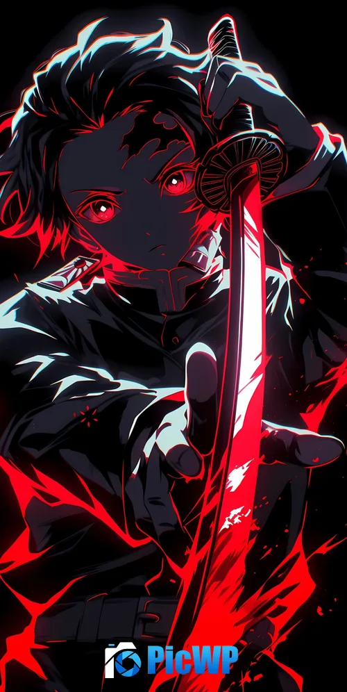 Tanjiro Kamado AMOLED 3K Mobile Wallpaper