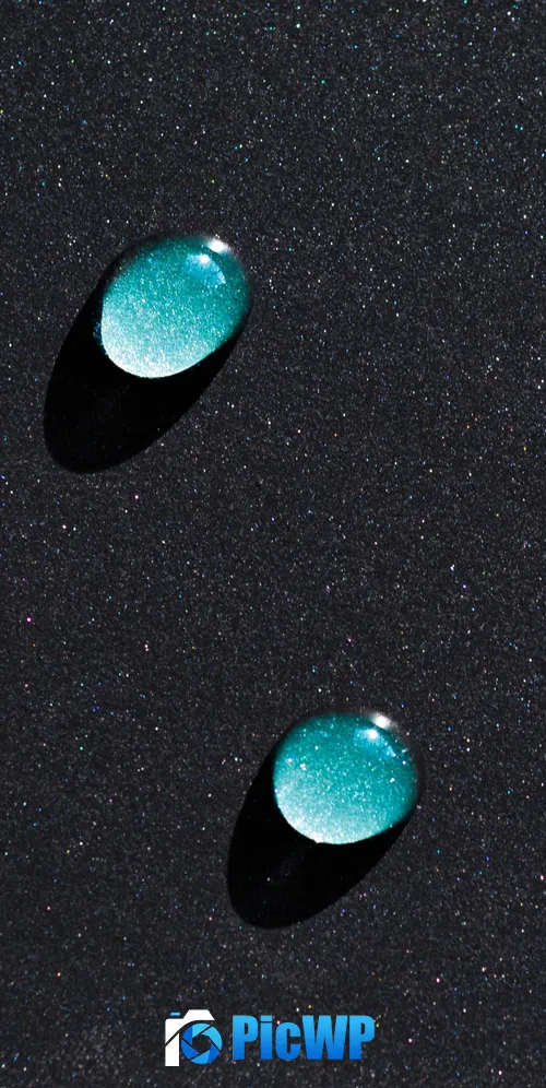 Water drops Blue 3K Mobile Wallpaper