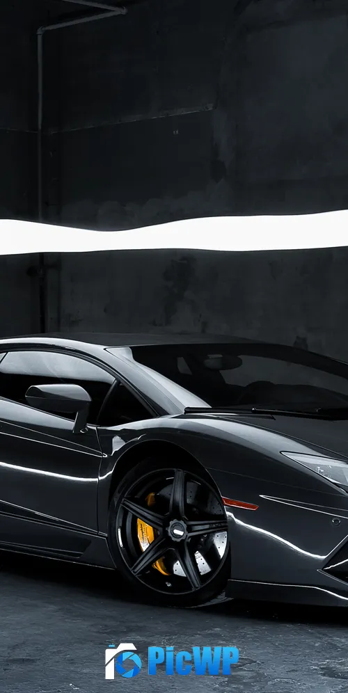 Lamborghini Aventador Grey 3K Mobile Wallpaper