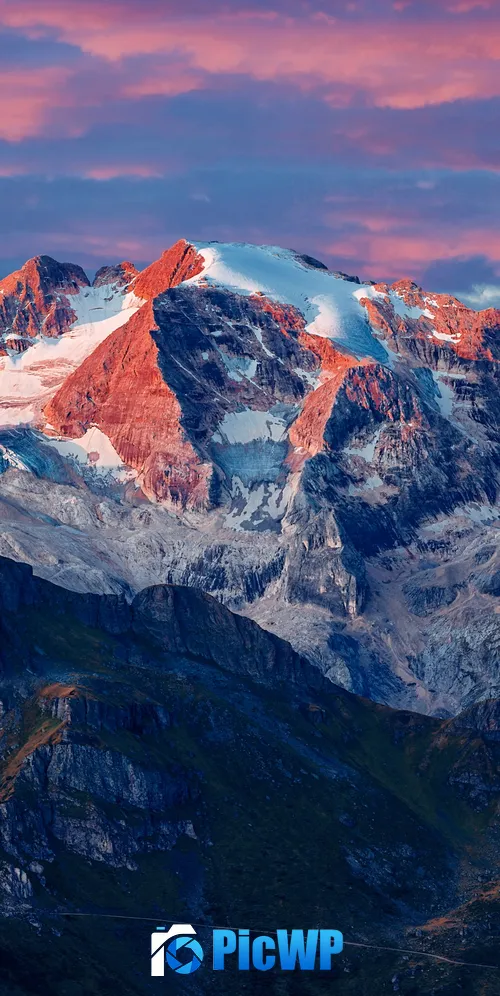 Marmolada Glacier Italy 3K Mobile Wallpaper