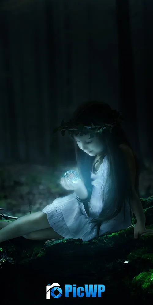 Cute Girl Enchanted 3K Mobile Wallpaper