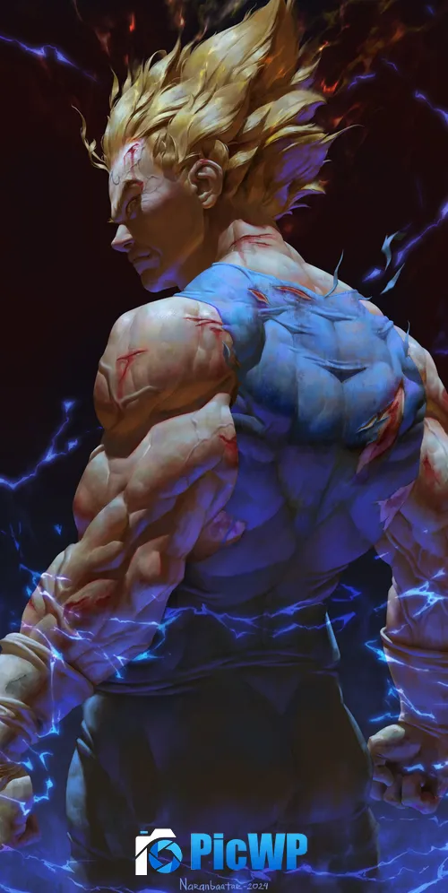 Vegeta Muscular 3K Mobile Wallpaper