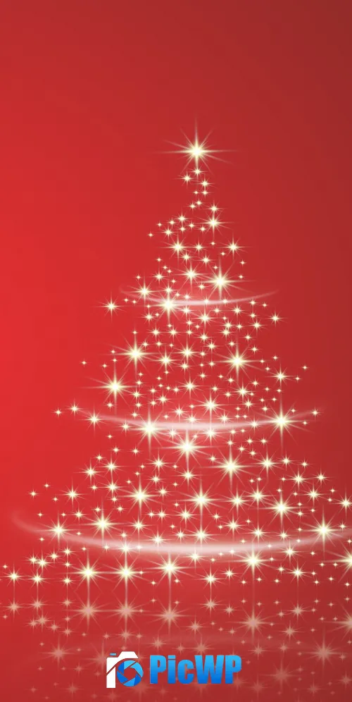 Christmas tree Sparkles 3K Mobile Wallpaper