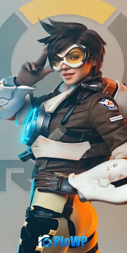 Tracer Cosplay 3K Mobile Wallpaper