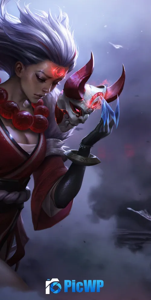 Blood Moon Diana League of Legends 3K Mobile Wallpaper