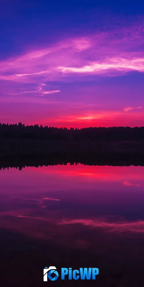 Purple sky Sunset 3K Mobile Wallpaper