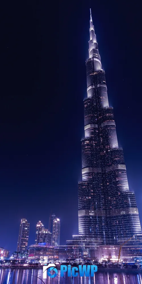 Burj Khalifa Night time 3K Mobile Wallpaper