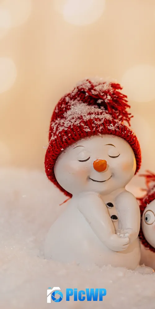 Snowmen Cute Christmas 3K Mobile Wallpaper