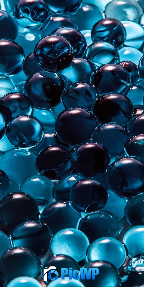 Sphere Balls Blue background 3K Mobile Wallpaper