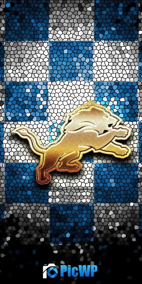 Detroit Lions Mosaic 3K Mobile Wallpaper