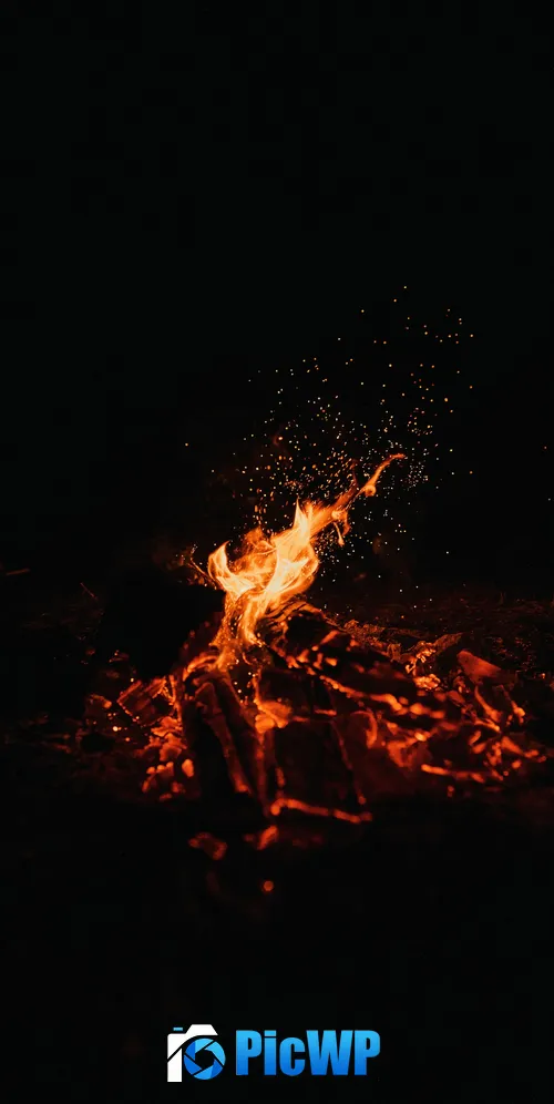 Bonfire Dark 3K Mobile Wallpaper
