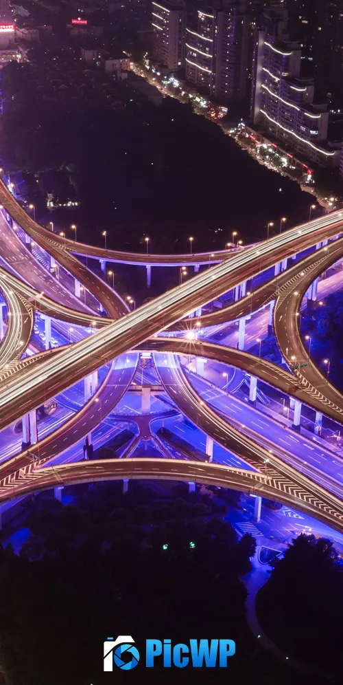 Interchange Roads 3K Mobile Wallpaper