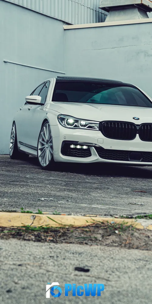 BMW 7 Series White cars 3K Mobile Wallpaper