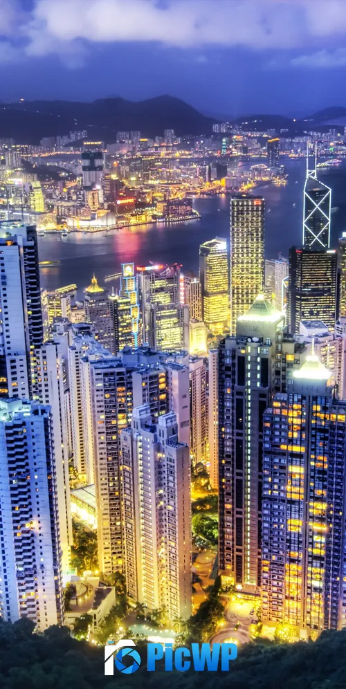 Hong Kong City Metropolis 3K Mobile Wallpaper