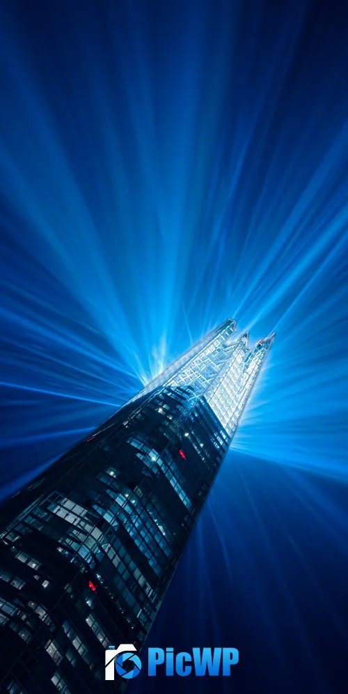 Skyscraper Illuminated 3K Mobile Wallpaper