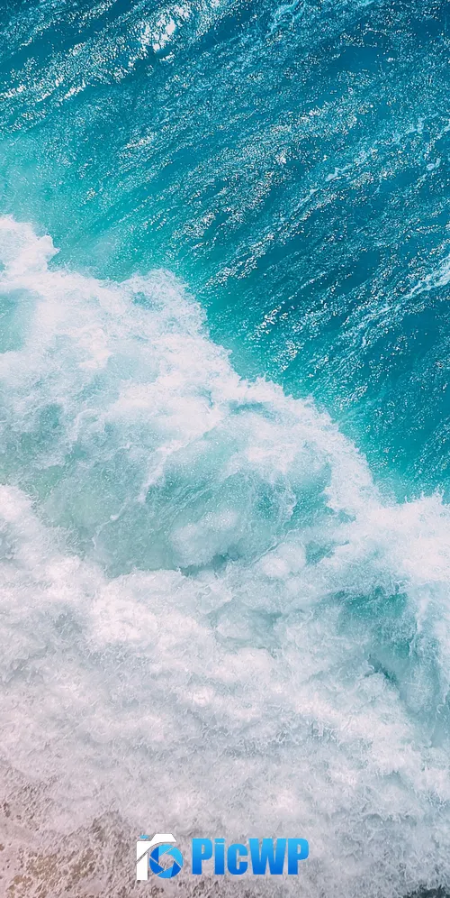 Ocean Waves Aerial view 3K Mobile Wallpaper
