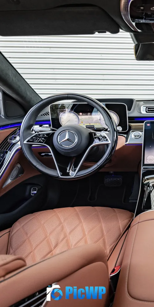 Mercedes-Benz S 400 d 4MATIC Interior 3K Mobile Wallpaper