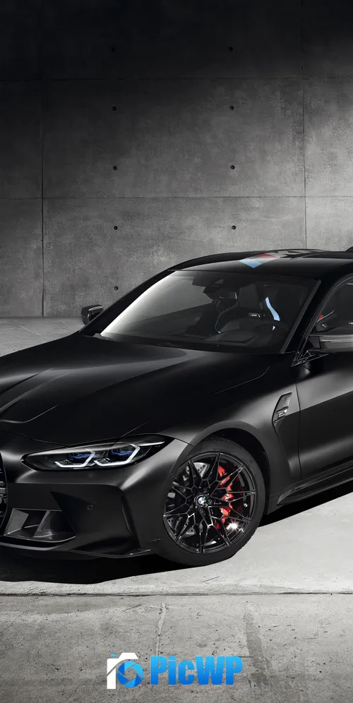 BMW M4 Competition Black cars 3K Mobile Wallpaper