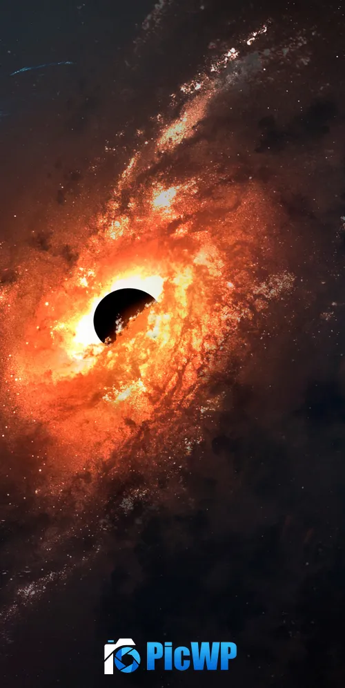 Black hole Astronaut 3K Mobile Wallpaper