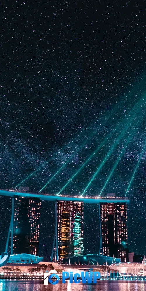 Marina Bay Sands Night City 3K Mobile Wallpaper