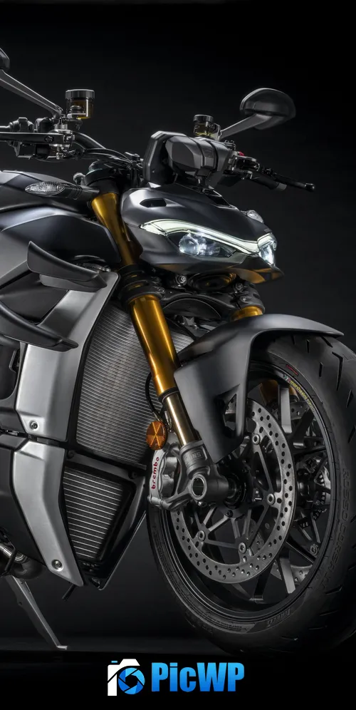 Ducati Streetfighter V4 Dark Stealth 3K Mobile Wallpaper
